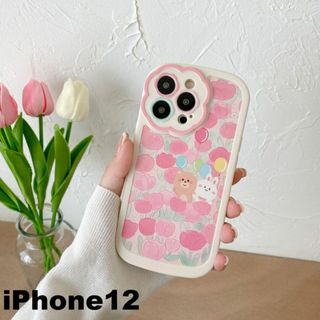 iphone12ケース カーバー  可愛い　お洒落　ピンクxfh(iPhoneケース)