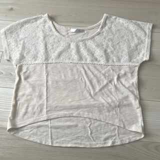 レースカットソー半袖ピンク(カットソー(半袖/袖なし))