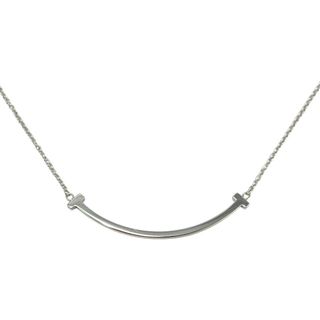 ティファニー(Tiffany & Co.)のティファニー TIFFANY&Co. ネックレス
 Tスマイル スモール K18ホワイトゴールド レディース(ネックレス)