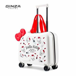 GINZA X ハローキティ 軽量スーツケース　搭乗サイズ　子供 軽い(旅行用品)