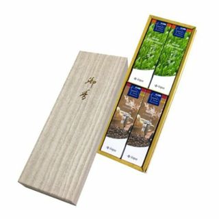 【新着商品】花かおりシリーズ 薫寿堂のお線香 緑茶・珈琲アソート 和装紙箱入4入(その他)