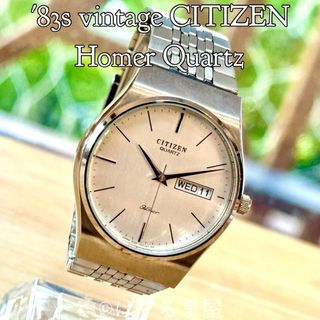 シチズン(CITIZEN)の`83年製造 シチズン ホーマークォーツ Qz メンズウォッチ 動作確認済(腕時計(アナログ))