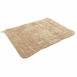 【人気商品】バスマット 1枚 ベージュ マイクロファイバー 約50x70cm 大(タオル/バス用品)