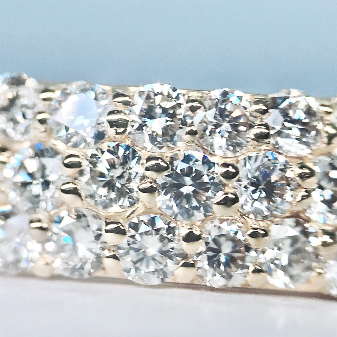 1.00ct ダイヤモンド パヴェ リング K18 ダイヤ 1ct 幅広 豪華 レディースのアクセサリー(リング(指輪))の商品写真