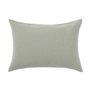 【数量限定】無印良品 洗いざらしまくらカバー43×63cm用 グリーン 8409(シーツ/カバー)