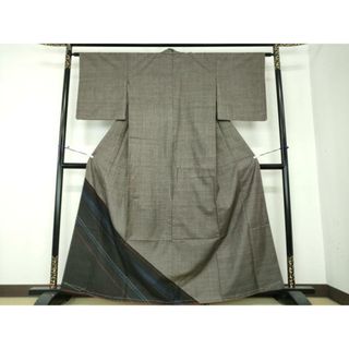 平和屋着物●本場大島紬　色留訪問着　7マルキ　斜線文　正絹　逸品　未使用　DAAS3817ps(着物)