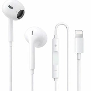 イヤホン 有線 ライトニング マイク付き 1.2m 3.5mm (ヘッドフォン/イヤフォン)
