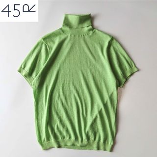 フォーティーファイブアールピーエム(45rpm)の美品 45R ギマニットのショートスリーブタートルネック 3 半袖 45rpm(ニット/セーター)