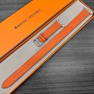 アップル(Apple)の2669 レア　Apple Watch エルメス　オレンジ　エプソン　二重(腕時計)