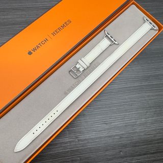 アップル(Apple)の2668 Apple Watch エルメス　ホワイト　ドゥブルトゥール　二重(腕時計)