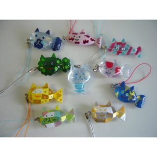 ♯Iti27DZネコ金魚ストラップ3シークレット入全10種(ストラップ/イヤホンジャック)