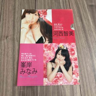 AKB48 峯岸みなみ 河西智美 クリアファイル(アイドルグッズ)