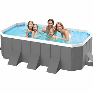 新品✨プール 2.6m 折りたたみ 空気入れ不要 大型 収納便利 子供用(マリン/スイミング)