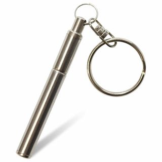 【持ってることを忘れる程の小ささ】キーホルダー型ボールペン ステンレス ミニ ボ(その他)