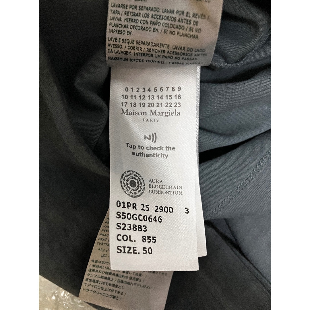 Maison Margiela（旧Maison Martin Margiela）(メゾンマルジェラ)の新品 50 25ss マルジェラ ガーメントダイTシャツ 黒系統 18007 メンズのトップス(Tシャツ/カットソー(半袖/袖なし))の商品写真