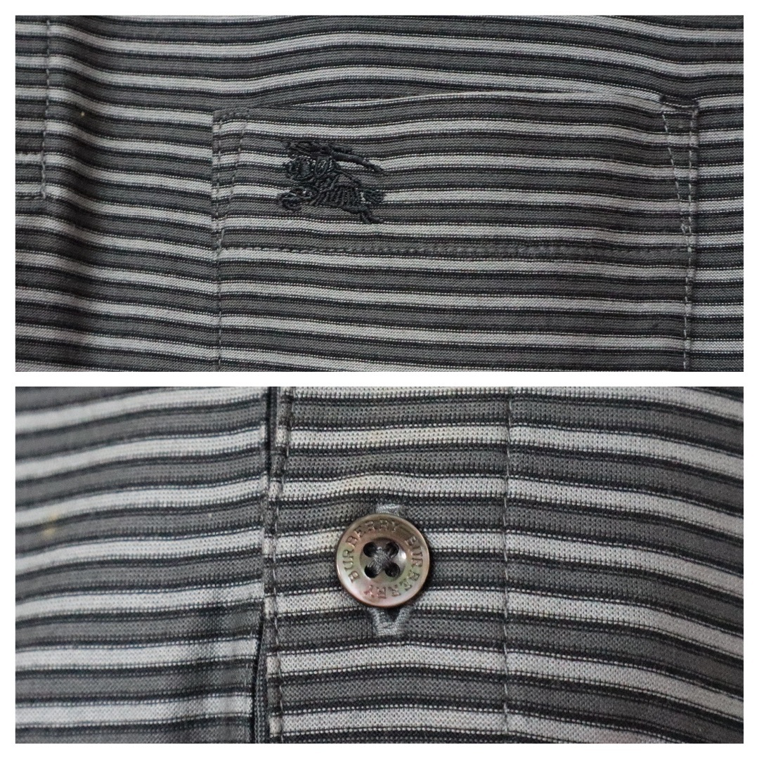 BURBERRY(バーバリー)の【ボーダー柄】バーバリーロンドン BDポロシャツ 刺繍ロゴ L 三陽商会 正規品 メンズのトップス(ポロシャツ)の商品写真