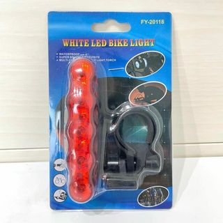 5LED自転車テールライト 防水 警告ランプ マウンテンバイク(ノーカラージャケット)