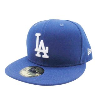 ニューエラ(NEW ERA)の新品同様 NEW ERA ニューエラ LA キャップ 59FIFTY MLB ロサンゼルスドジャース ベースボール 野球 帽子 ロゴ 6パネル 青 ブルー メンズ 古着 中古 USED(キャップ)