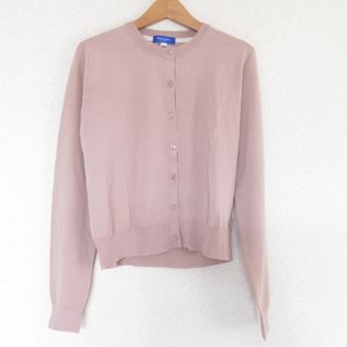 ブルーレーベルクレストブリッジ(BLUE LABEL CRESTBRIDGE)の未使用 BLUE LABEL CRESTBRIDGE ブルーレーベルクレストブリッジ クルーネック 長袖 ニット カーディガン 38 ピンクベージュ レディース 古着 中古 USED(カーディガン)