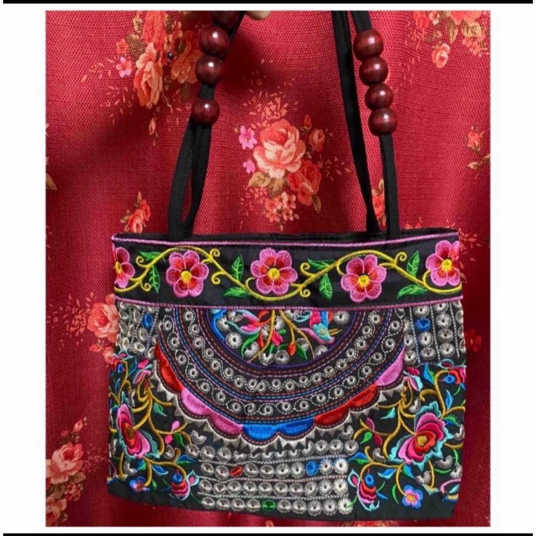 何この美しさ✨友人香港社長夫人私物🌹夫人が愛用した美しすぎる幸運の中国刺繍バッグ その他のその他(その他)の商品写真