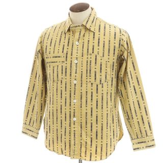 ヒューマンメイド(HUMAN MADE)の【中古】ヒューマンメイド HUMAN MADE × POST OVERALLS コットン カジュアルシャツ イエロー系xネイビー【サイズL】【メンズ】(シャツ)