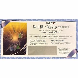 シュッピン 株主優待券 1枚 5000円割引または5％上乗せ(ショッピング)