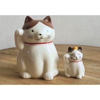 【新品】招き猫(2つ)(置物)