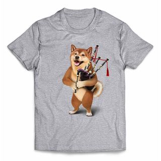 柴犬 しば いぬ ハワイ バグパイプ 半袖 Tシャツ メンズ レディース キッズ(Tシャツ/カットソー(半袖/袖なし))