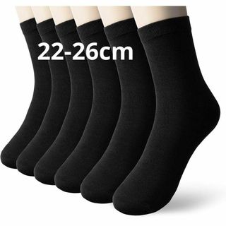靴下 6足セット 黒　通学　通勤　ソックス　くつした　会社 22-26cm(ノーカラージャケット)