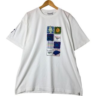 リーボック(Reebok)の古着 90年代 リーボック Reebok プリントTシャツ USA製 メンズXL相当 ヴィンテージ /eaa559320(Tシャツ/カットソー(半袖/袖なし))