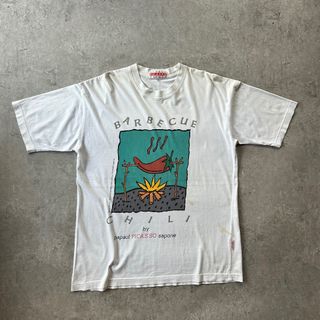 ヴィンテージ(VINTAGE)の90s- ピカソ アートtシャツ ホワイトBARBECUE CHILI(Tシャツ/カットソー(半袖/袖なし))