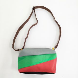 スーザンベル(SUSAN BIJL)のSUSAN BIJL バムバッグS The New Bum Bag Green Screen ショルダーバッグ レッド グリーン レディース スーザンベル【中古】5-0614G♪(ショルダーバッグ)