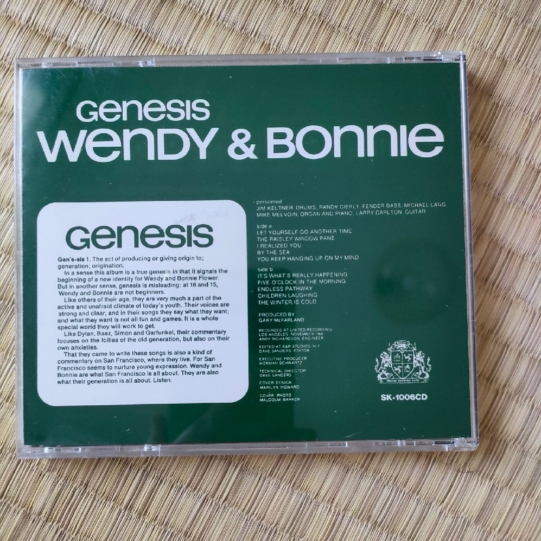 ☆超レア☆　WENDY＆BONNIE ウェンディ＆ボニー　ジェネシス エンタメ/ホビーのCD(ポップス/ロック(洋楽))の商品写真