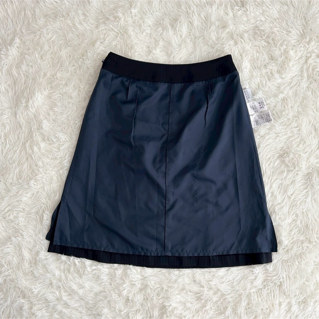 【美品】ANCHOR WOMAN 台形スカート フォーマル 通勤面接 ストライプ レディースのスカート(ひざ丈スカート)の商品写真