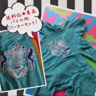 ピーチジョン(PEACH JOHN)の美品★pjパイル地パーカーセット(ルームウェア)