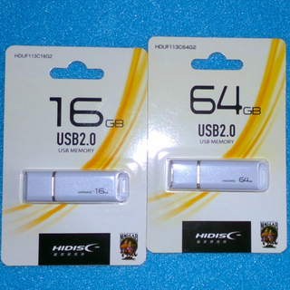 HIDISC - USBメモリー　16GB+64GB 
