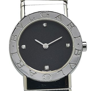 ブルガリ(BVLGARI)のブルガリ トゥボガス 4Pダイヤ 腕時計 バングルウォッチ BB262TS クオーツ ブラック文字盤 ステンレススチール レディース BVLGARI 【1-0206409】(腕時計)
