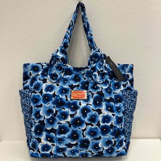 マークバイマークジェイコブス(MARC BY MARC JACOBS)の●9745 マークバイマークジェイコブス　ハンドバッグ　ブルー　花柄　大きめ(ハンドバッグ)