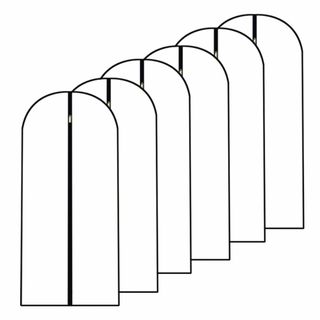 【人気商品】洋服 防塵カバー【60x140cm 6枚組】吊るせる衣類用ダストバッ(押し入れ収納/ハンガー)