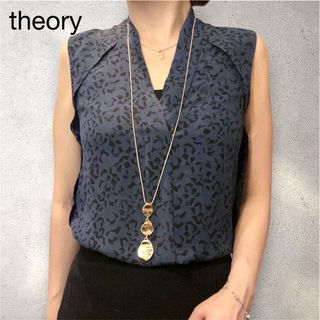 セオリー(Theory)の【theory 】シルク100% ノースリーブシャツ S(シャツ/ブラウス(半袖/袖なし))