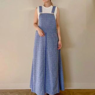 GRACE CONTINENTAL シャンプレーツイードジャンパースカート(ロングワンピース/マキシワンピース)