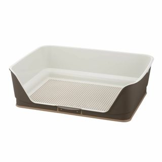 【特価商品】リッチェル お掃除簡単ステップ壁付トイレ ダークブラウン ワイド(犬)