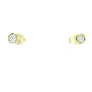 ティファニー(Tiffany & Co.)のTIFFANY&Co.(ティファニー) ピアス美品  バイザヤード K18YG×ダイヤモンド 総2Pダイヤ(片側1Pダイヤ)(ピアス)