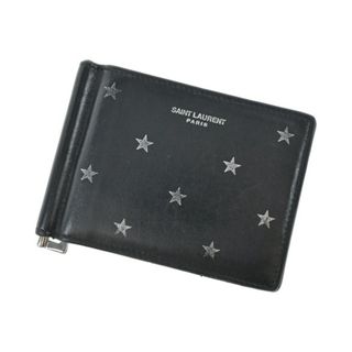 SAINT LAURENT PARIS サンローランパリ カードケース  黒 【古着】【中古】【送料無料】(名刺入れ/定期入れ)