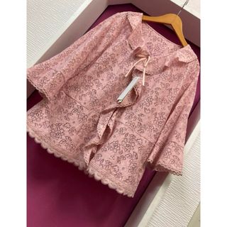 新品未使用♡ 春夏ラッフル衿使いブラウスジャケット(その他)