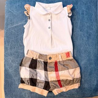 バーバリー(BURBERRY)のBURBERRY バーバリー ベビー　キッズ　ポロシャツ 2Y セットアップ(パンツ/スパッツ)