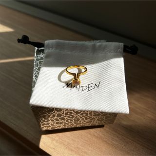 【完売商品】美品！MAIDEN ピンキーリングR-9 Labradorite(リング(指輪))