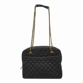 シャネル(CHANEL)の【5fc4600】シャネル ショルダーバッグ マトラッセ チェーンショルダー ラムスキン ブラック ゴールド金具【中古】レディース(ショルダーバッグ)