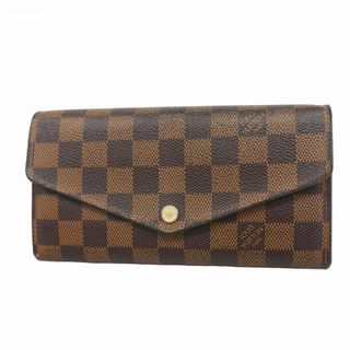 ルイヴィトン(LOUIS VUITTON)の【5fd4897】ルイヴィトン 長財布 ダミエ ポルトフォイユサラ N63209 エベヌ【中古】レディース(財布)