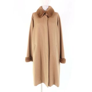 マックスマーラ(Max Mara)の極美品★Max Mara マックスマーラ 襟元・袖口ファー付 比翼仕立て キャメルヘア ロングコート キャメル 42 イタリア製 レディース(その他)